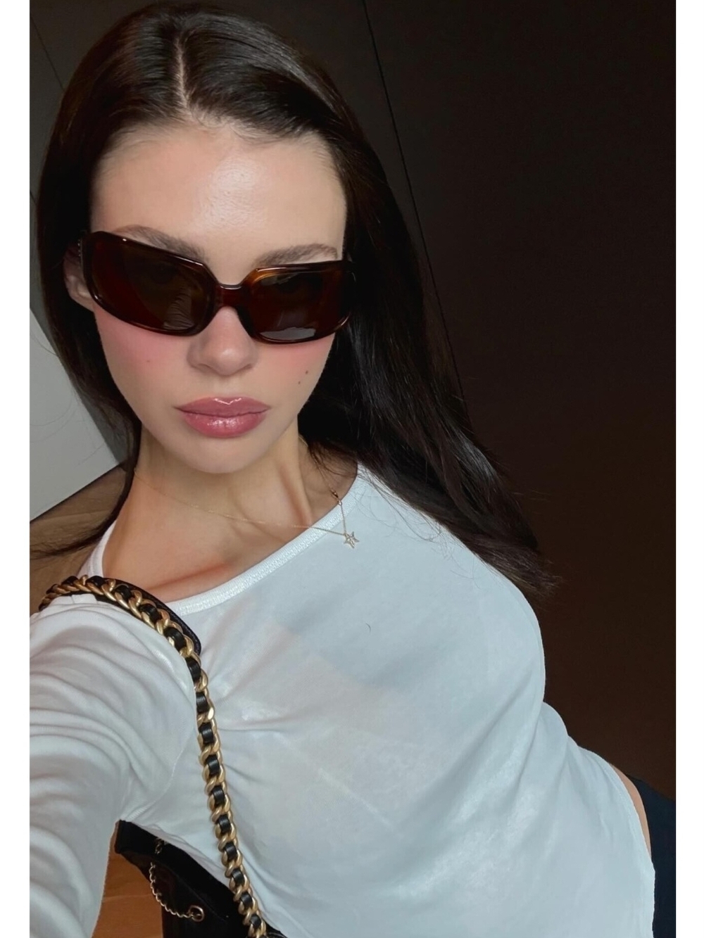 Versace Brown Sunglasses As Seen On Nicola Peltz